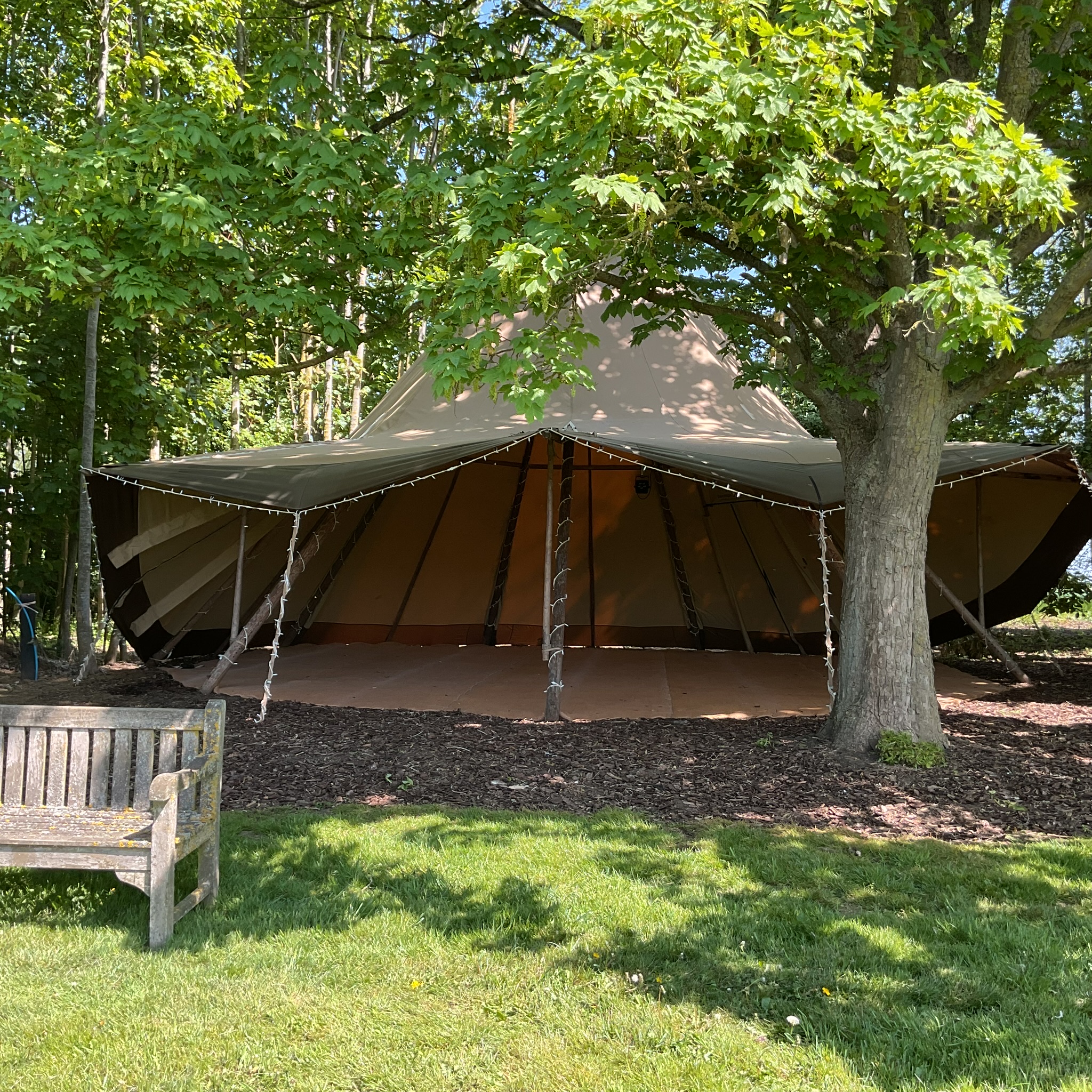 The Woodland Tipi exterior